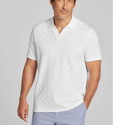 Kenneth Cole Men's Slim Fit Textured Knit Polo Shirt