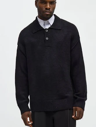 Fashion Nova Men's Oversized Polo Sweater