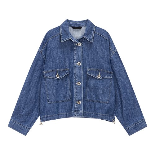 Big Pocket Denim Shirt Jacket