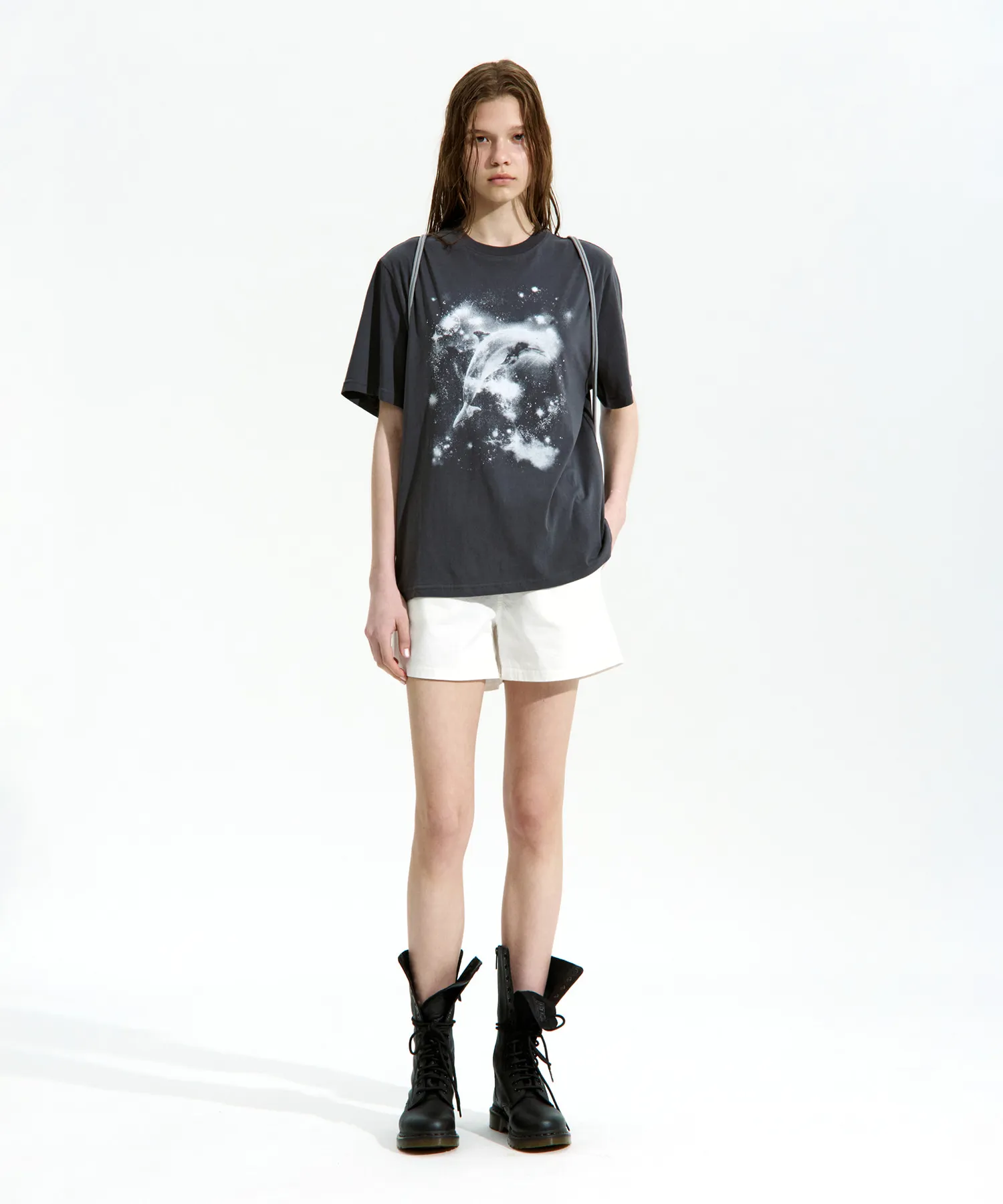 DOLPHIN T-SHIRT_CHARCOAL [LC262TS06CC]