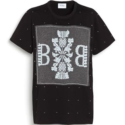 Women Sparkling T-Shirt with Barrie logo cashmere patch