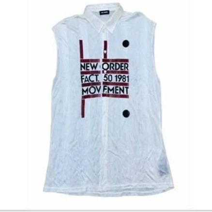 Raf Simons X New Order Sleeveless Mesh Shirt