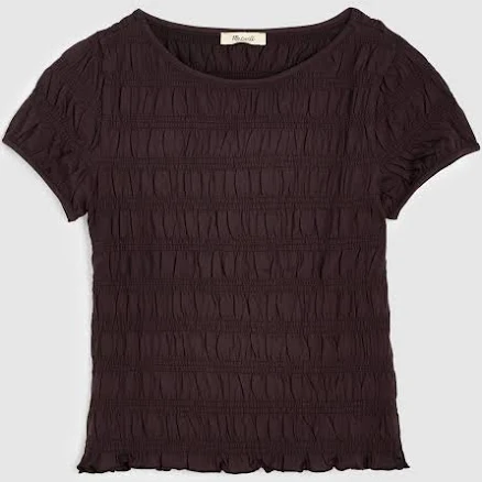 Madewell Women's Smocked Short-Sleeve Top