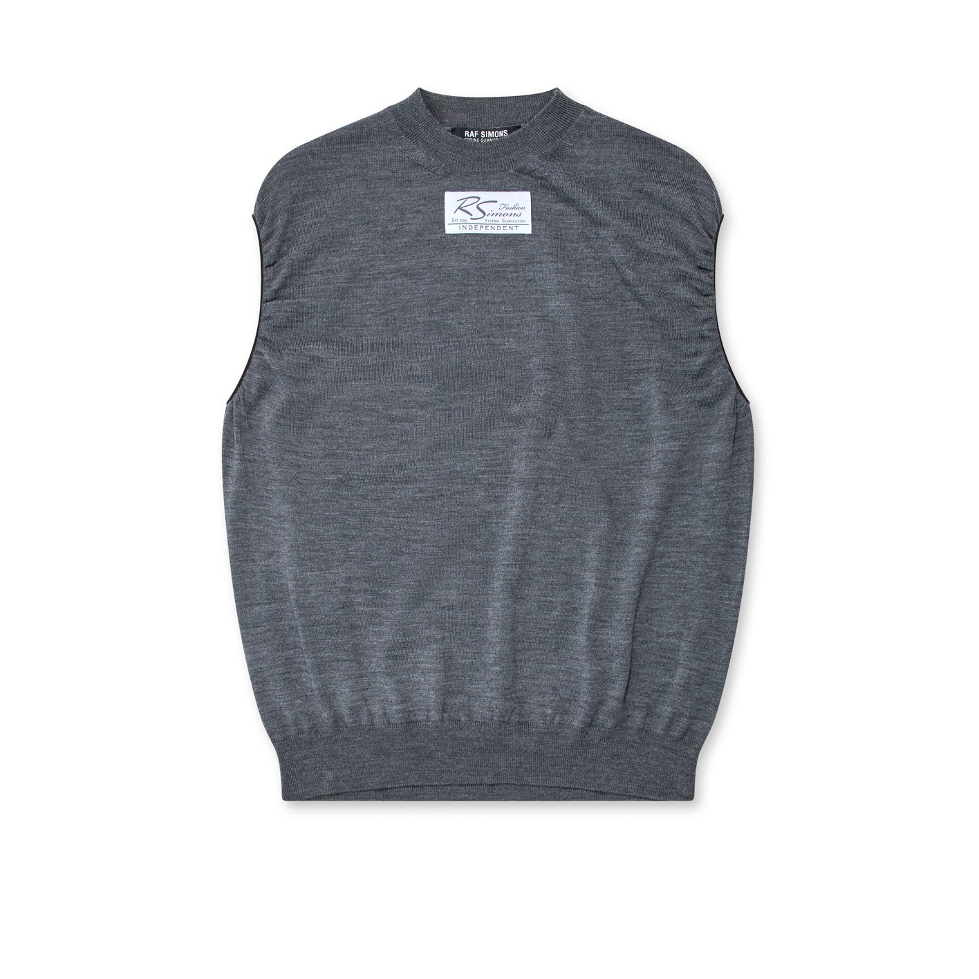 RAF SIMONS - Women's Sleeveless Fine Knit Sweater - (Grey)