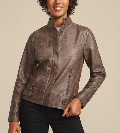 maurices Women's Faux Leather Biker Jacket
