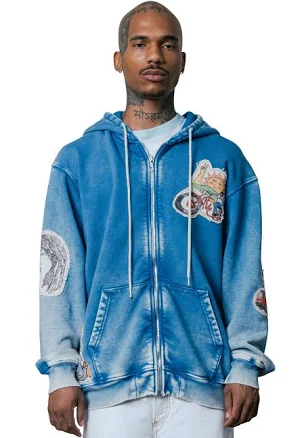 Lynard California Cool F. Terry Graphics Zip Hoodie