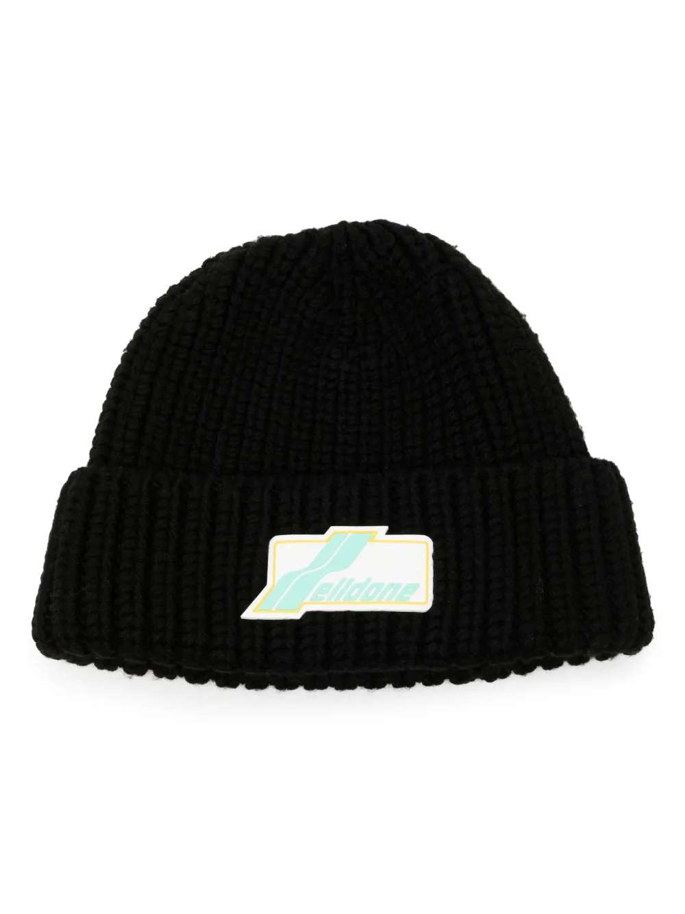 Logo-patch Ribbed-knit Hat