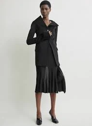 TOTEME Open Collar Wool Jacket