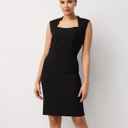 White House Black Market Women's Square Neck Sheath Dress