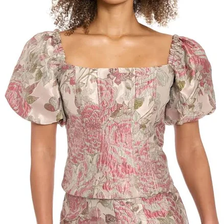 Muse Women's Bubble-Sleeve Bustier Top