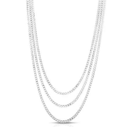925 Sterling Silver Cuban Curb Chain Necklace
