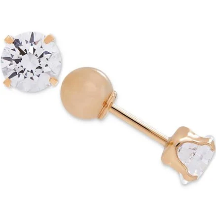 Children's 14k Yellow Gold Madi K Reversible Cultured Pearl Bead Earrings