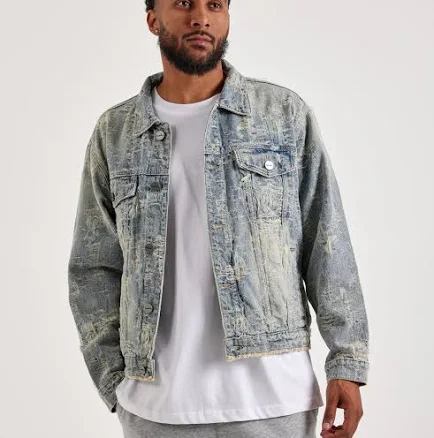 Smoke Rise Men's Distressed Denim Jacket