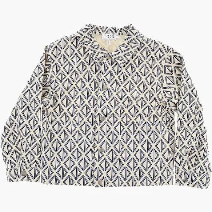 Dior Kids Geometric-Pattern Overshirt with Snap Buttons