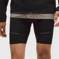 lululemon Fast & Free Shorts | Men's Half Tight 8" | Size M | Black,Neutral