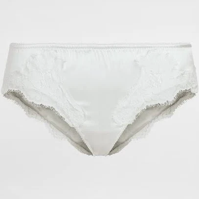 Dolce & Gabbana Women's White Silk Lace Underwear Briefs