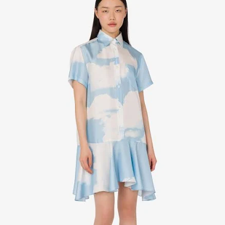 Moschino Silk twill dress Archive Clouds