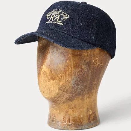 RRL Ranch Logo Denim Baseball Cap