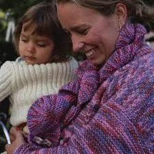 WIGGLE SCARF one size. GALAXY SPACE. Hand knit ready made.