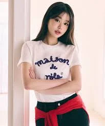 Maison de Rola Embroidery T-Shirt Wh+Nv