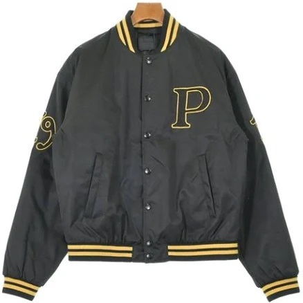 PRADA Varsity Jackets Black Mens used