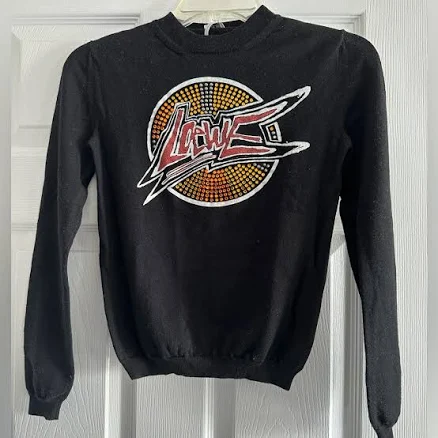 Loewe Sweaters | Loewe Embellished Logo Sweater | Color: Black | Size: S | Princeann's Closet
