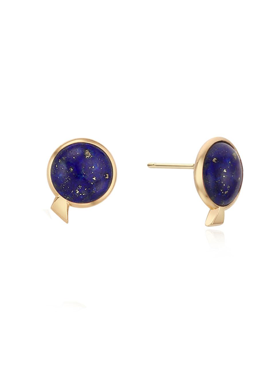 Penny M Silver Earring Lapis Lazuli