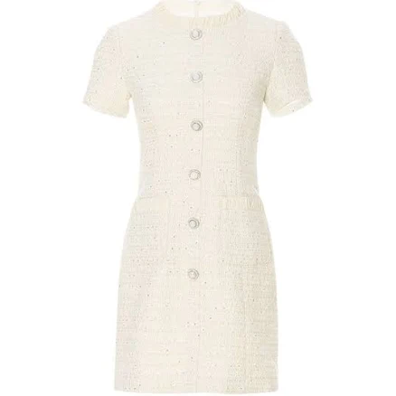 SINCETHEN Elegant Tweed Mini Dress