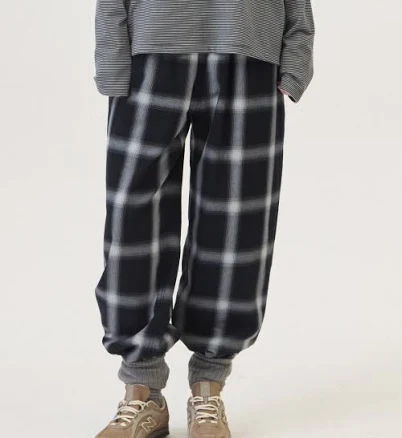 GROVE - MONET CHECK PANTS (BLACK)