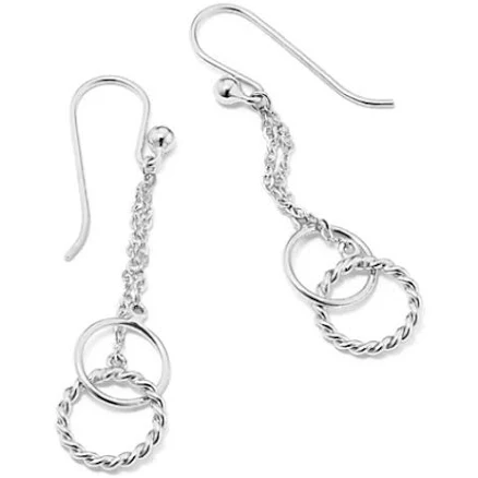 Blossom Dangle Earrings in Sterling, Sterling Silver