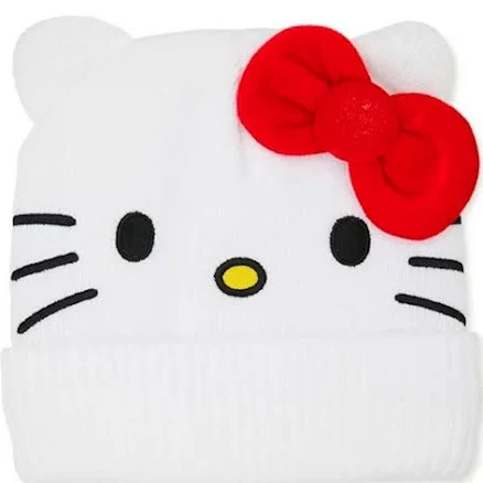 Hello Kitty Girls Fuzzy Beanie with 3D Ears
