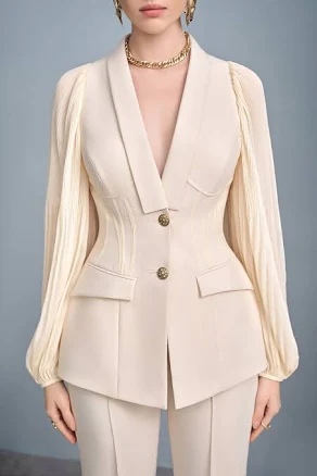 Flora Puffy Sleeve Blazer