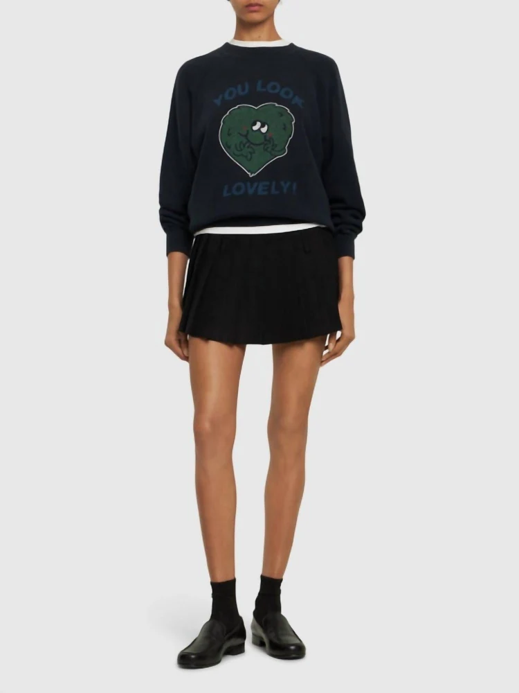 Upcycle Lovely Sweatshirt In Black