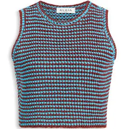 ALAÏA Crochet Knit Crop Top