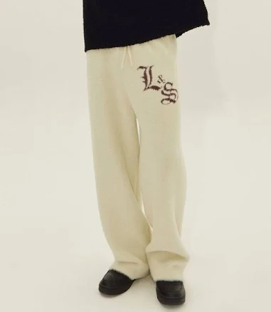 BORN CHAMPS L&S Logo Hairy Knit Pants