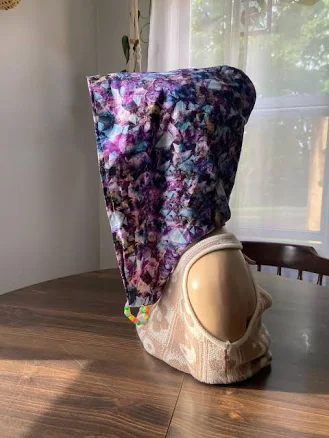 Reversible Tie Dye Festival Hood: Amethyst & Rainbow Rave Gear