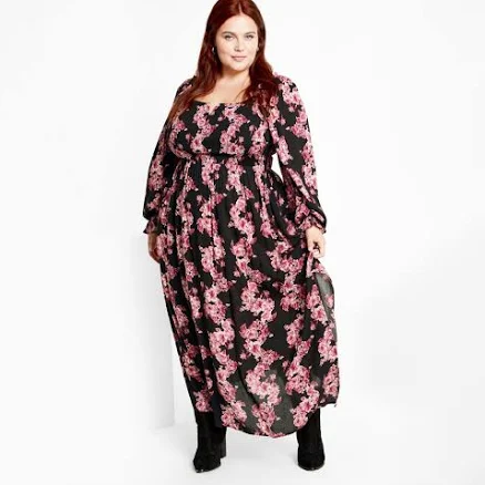 City Chic Women's Plus Size Aurelia Print Dress