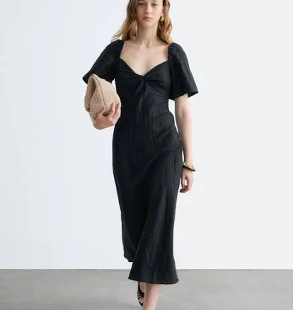 & Other Stories Linen Midi Dress