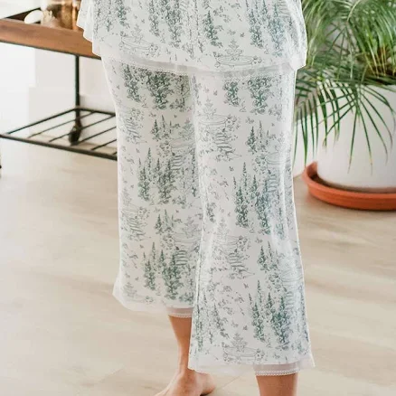 YALA Women's Iris Lace Bamboo Pajama Set