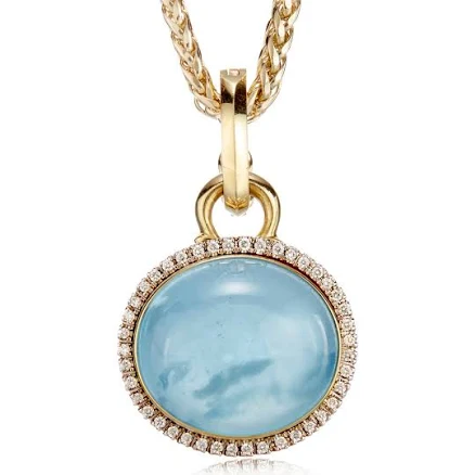 Aquamarine Cabochon Pendant
