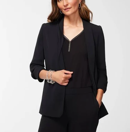 Chico's Women's Ruched Sleeve Blazer