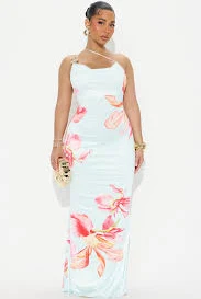 Summer Romance Floral Maxi Dress - Blue/combo