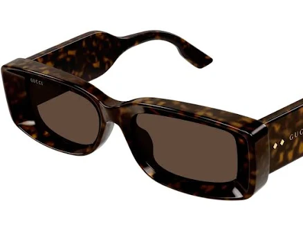 Gucci GG1528S Sunglasses (Dark Tortoise/Brown - Rectangle - Women)