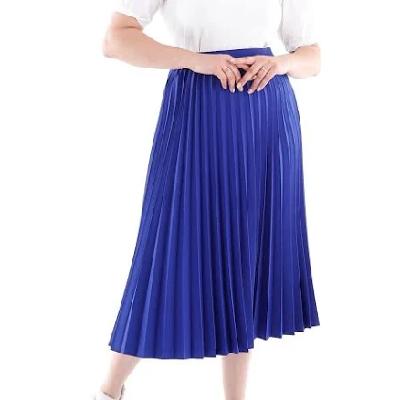 Oversized Accordion Plise Midi Pleated Skirt