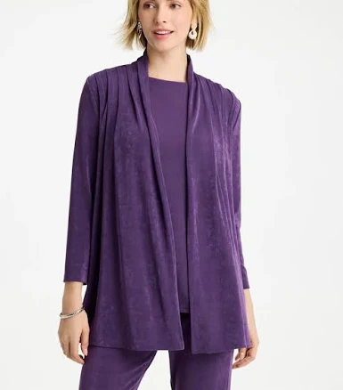 Women's Chico's Travelers Pleat Front Jacket in Rich Amethyst