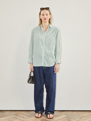 Green Stripe A Logo Shirts