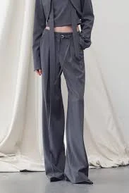 [RE RHEE] Straight Leg Belted Trouser