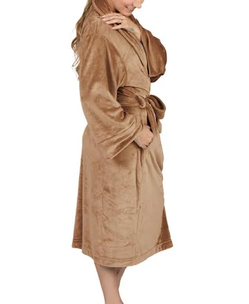 Pure Fiber Women's Plush Velour Bathrobe