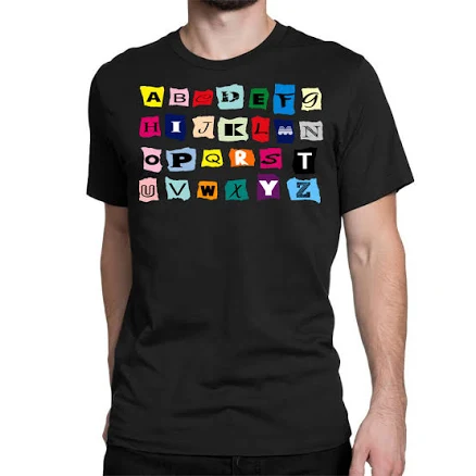 Alphabet Letters T-shirt by Artistshot