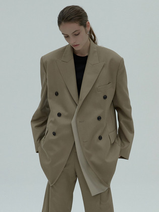 Layered Double Breasted Blazer